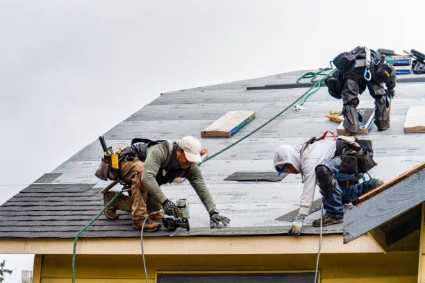 Professional Gutter Installation technician working in Hope, AR